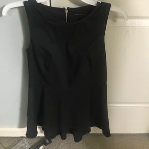 Black sleeveless top
